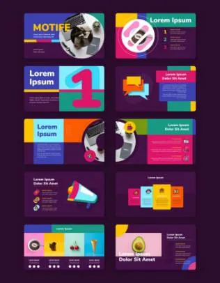 丰富多彩的时尚ppt模板下载