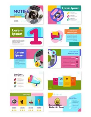 丰富多彩的时尚ppt模板下载