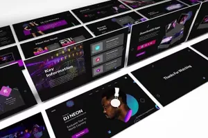 DJ风格的ppt模板下载