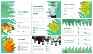 水果绿植ppt模板下载