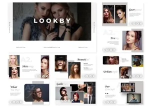 时尚模特ppt模板下载