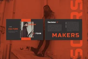 极简主义时尚风格ppt模板下载