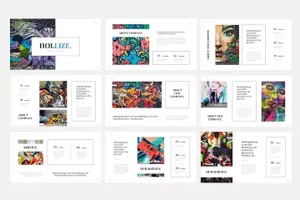 艺术品展览的ppt模板下载