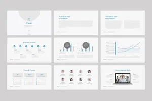 干净简单的商业ppt模板下载