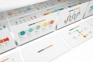 时间线信息数据图标PPT素材