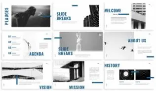 多用途极简主义ppt模板