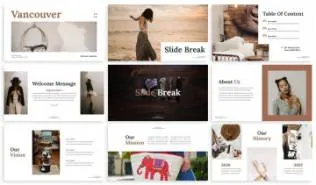 时尚杂志风ppt模板