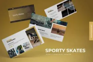 时尚高端青春流行风格的画板极限运动幻灯片