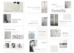 干净极简主义ppt模板下载