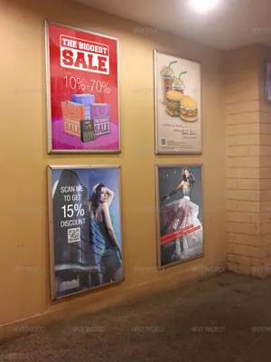 框架海报模型PSD贴图模板Poster Mock-Up