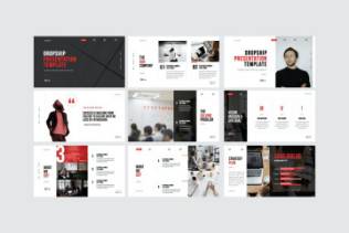服装设计师作品展示PowerPoint演示模板 Dropship – Powerpoint Template