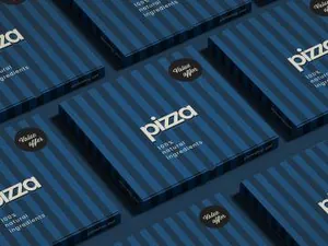 披萨盒包装外观设计效果图样机 Pizza Box Mockup 样机模版