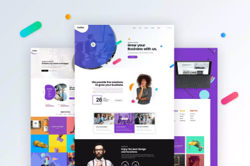 时尚高端多用途业务投资组合代理商网站设计模板