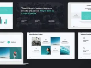 多用途现代时尚潮流产品展示宣传主题演讲PPT幻灯片Unide Business Template