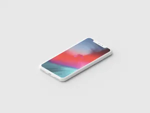 多角度黑白配色苹果手机iPhone X贴图样机模型Minimal Clay iPhone X