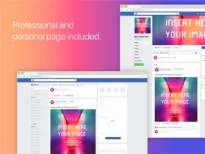 Facebook帖子社交媒体产品宣传显示设备贴图样机模型Facebook MockUp