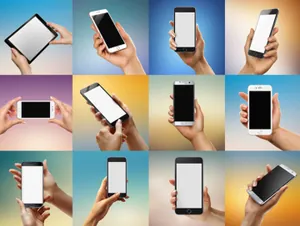 手持iPhone7iPad三星Galaxy s7s手机显示设备贴图样机模型PSD hands