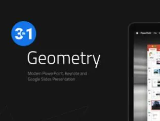 现代商务产品介绍推广主题演讲PPT幻灯片演示文稿Geometry Presentation