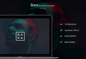 时尚简洁布局地图信息图表商务演讲主题ppt模板Bara Business Company