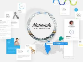 独特创意电子商务产品介绍主题演讲宣传幻灯片演示模板Materialo Presentation