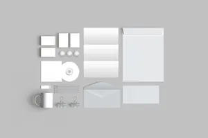 品牌VI标识设计企业办公文具样机模板01 Brand Identity  Stationery