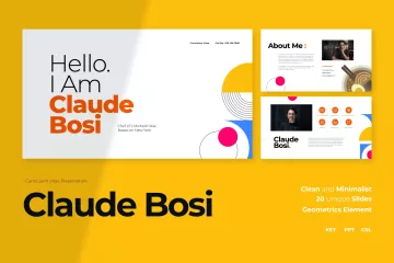 设计感抢的简约简历ppt模板（KEY,PPT）