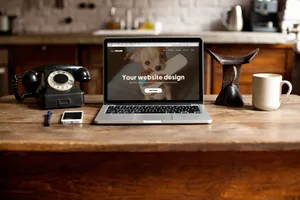 多角度苹果Macbook笔记本电脑显示设备PSD贴图样机模型Retro Macbook Pro