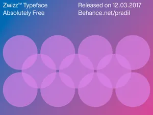 一款紧凑一点的英文字体Zwizz Free Font 精选字体