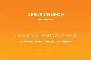 非营利机构基督教教堂官网设计PSD模板 JESUS CHUR