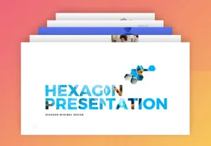 110+独特创意设计专业布局现代时尚主题演讲ppt模板Hexagon Presentation Template