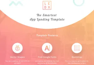 多彩漂亮的登录页面LEDX Landing Template
