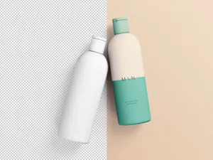 化妆品瓶子包装设计图样机 Cosmetic Bottles Mockup