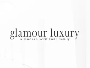 现代极简主义豪华衬线英文字体设计素材Glamour Luxury Serif Family