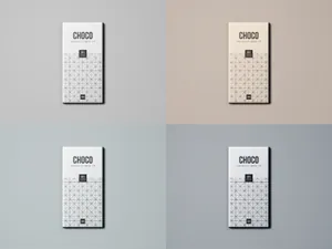 巧克力条包装纸设计样机模板 Chocolate Package Mockup