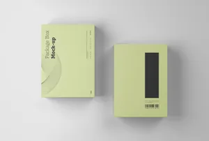 产品包装盒定制设计俯视图样机模板 Package Box Mockup Top View