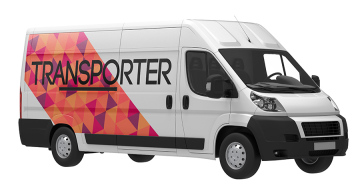 车身广告贴图模版 Van Mockup ＃6581716