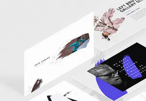 功能强大且富有创意的艺术展示幻灯片演示文稿Burte Presentation Template