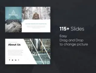 多用途现代时尚创意家居工作室设计主题演讲PPT幻灯片模板Portal Modern Powerpoint
