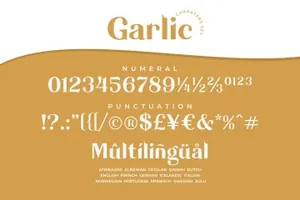 优雅的无衬线体英文字体 Garlic / elegant font