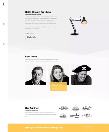 多行业通用自由职业者网站UI套件预览PSD模板