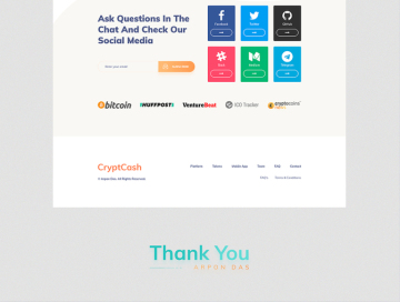 时尚简约加密货币业务数字咨询ICO登陆页面CryptCash