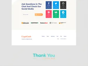 时尚简约加密货币业务数字咨询ICO登陆页面CryptCash