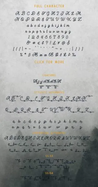 复古老式的手写英文字体 Routen Lightning Monoline