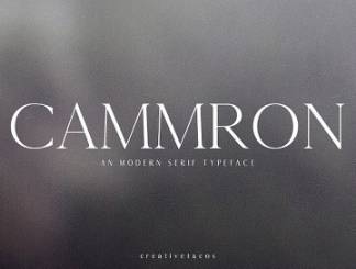 现代潇洒衬线英文系列字体Cammron Serif Font Family