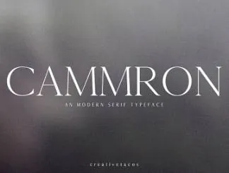 现代潇洒衬线英文系列字体Cammron Serif Font Family