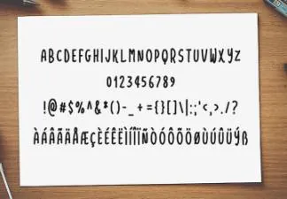 一款全新时尚的大写显示英文字体Mandril