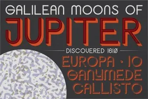 英文立体字个性字体 Jupiter Inline Shadow