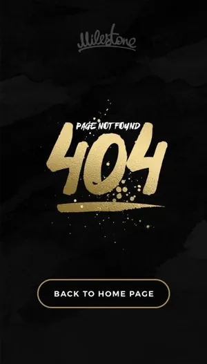 黑色简约时尚404错误页面PC端手机端PSD
