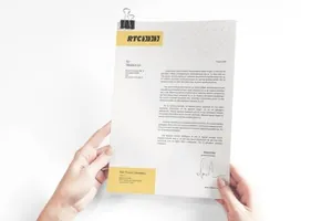 10A4纸张商业信函信头印刷图样机模板 A4 Paper Business Letter