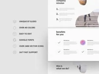 多用途时尚艺术设计工作室企业推广主题演讲幻灯片模板SHAPER Presentation